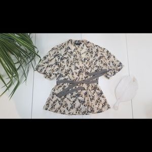 BCBG Maxazria Wrap Blouse